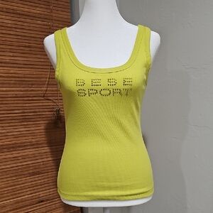 Bebe Sport Lime Tank Top
